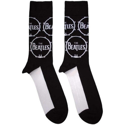 Front - The Beatles Unisex Adult Drum Logo Socks