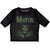 Front - Misfits Womens/Ladies Green Hands Mesh Crop Top