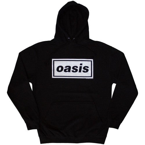 Front - Oasis Unisex Adult Decca Logo Pull Over Hoodie