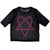 Front - Him Womens/Ladies Heartagram Mesh Crop Top