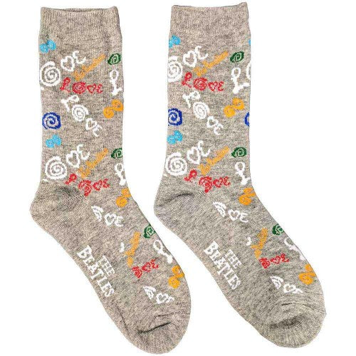 Front - The Beatles Unisex Adult Love Socks