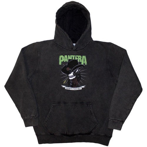 Front - Pantera Unisex Adult Skeleton Cowboy Pull Over Hoodie