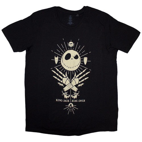 Front - The Nightmare Before Christmas Unisex Adult King Jack T-Shirt