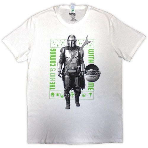 Front - Star Wars The Mandalorian Unisex Adult The Kids´s Coming With Me T-Shirt