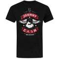 Front - Johnny Cash Unisex Adult Man In Black Winged Guitar T-Shirt