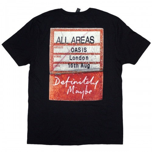 Front - Oasis Unisex Adult Definitely Maybe AAA Pass T-Shirt