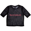Front - Iron Maiden Womens/Ladies Logo Mesh Crop Top