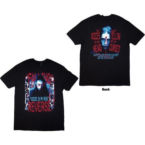 Front - Falling In Reverse Unisex Adult Voice Collage Back Print T-Shirt