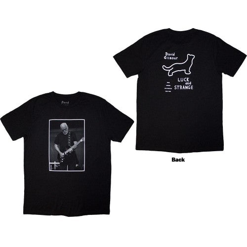 Front - David Gilmour Unisex Adult Luck & Strange Black Cat Strat Back Print T-Shirt