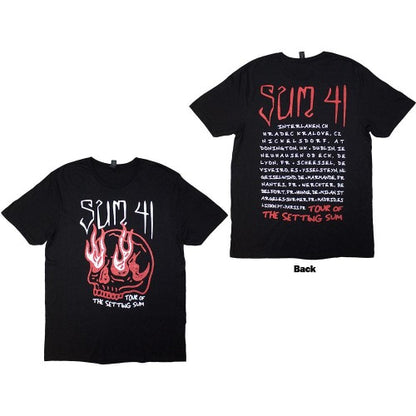 Front - Sum 41 Unisex Adult Tour ´24 Skull Back Print T-Shirt