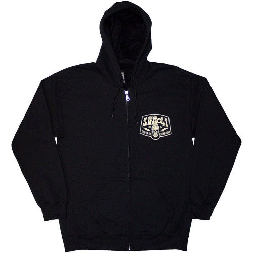 Front - Sum 41 Unisex Adult Tour ´24 Pocket Logo Back Print Full Zip Hoodie