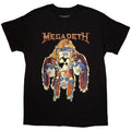 Front - Megadeth Unisex Adult Nuclear Glow Heads T-Shirt