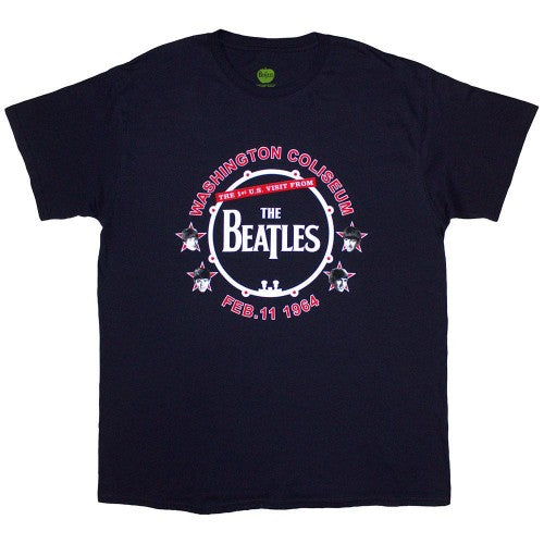 Front - The Beatles Unisex Adult Washington ´64 Drum T-Shirt