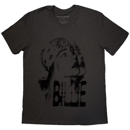 Front - Billie Eilish Unisex Adult Tonal Bandana Photo T-Shirt