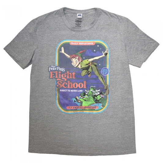 Front - Peter Pan Unisex Adult Flight School T-Shirt