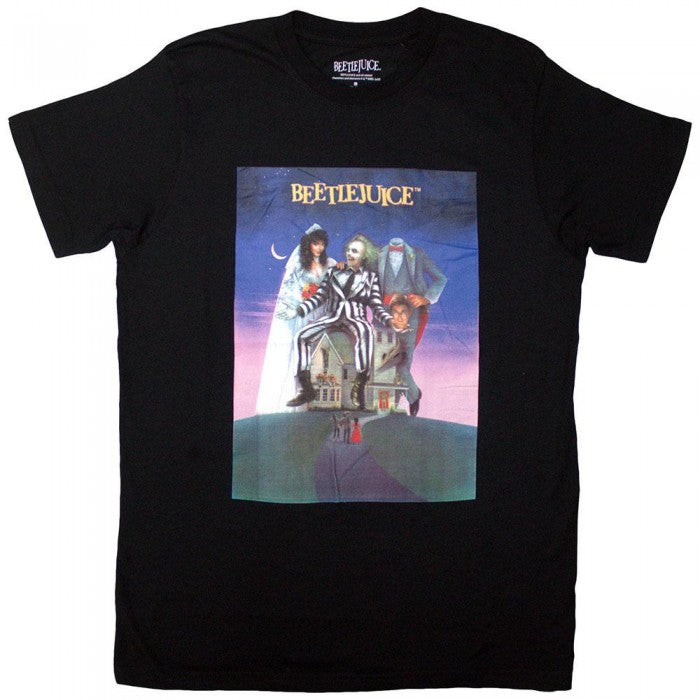 Front - Beetlejuice Unisex Adult Movie Poster T-Shirt