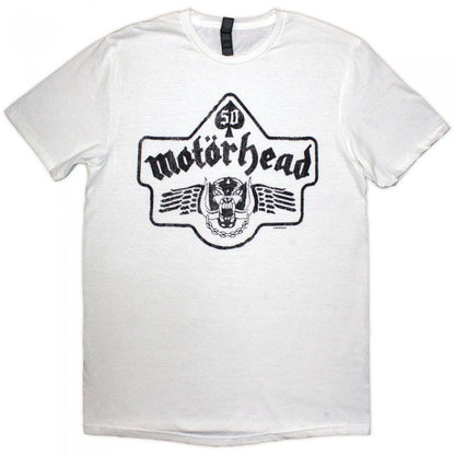 Front - Motorhead Unisex Adult 50 Years Ace Wings Emblem T-Shirt