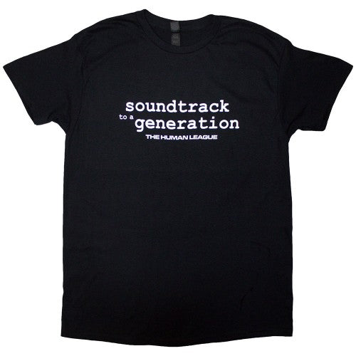 Front - The Human League Unisex Adult Soundtrack To A Generation Back Print T-Shirt