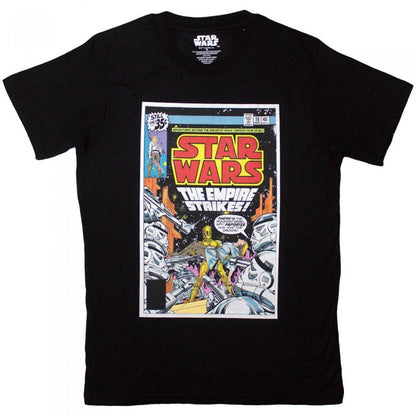 Front - Star Wars Unisex Adult The Empire Strikes Comic Cover T-Shirt