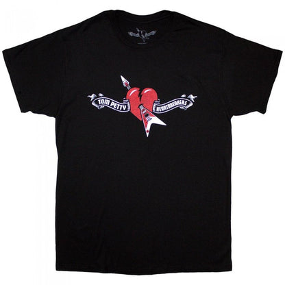 Front - Tom Petty & The Heartbreakers Unisex Adult Heart Logo T-Shirt