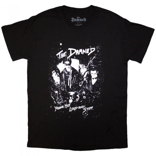 Front - The Damned Unisex Adult Young Hot Loud And Stiff T-Shirt