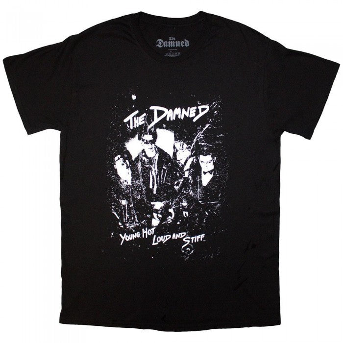 Front - The Damned Unisex Adult Young Hot Loud And Stiff T-Shirt