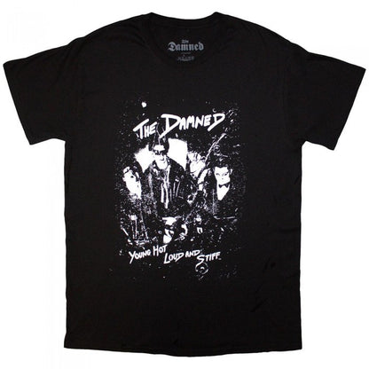 Front - The Damned Unisex Adult Young Hot Loud And Stiff T-Shirt