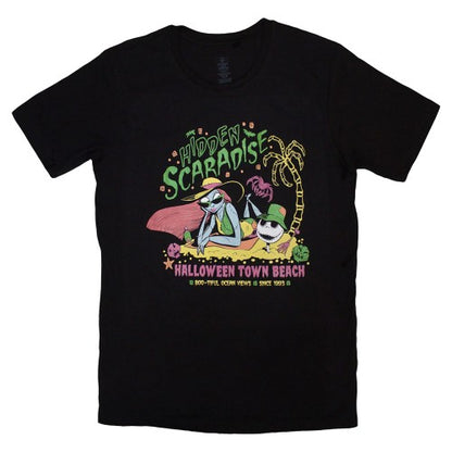 Front - Nightmare Before Christmas Unisex Adult Hidden Scaradise T-Shirt