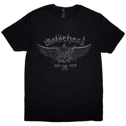 Front - Motorhead Unisex Adult 50 Years Wings Badge T-Shirt