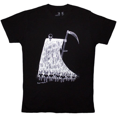 Front - Radiohead Unisex Adult Grim Reaper Organic T-Shirt