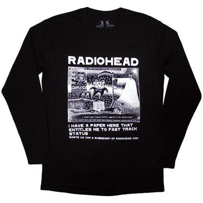 Front - Radiohead Unisex Adult Ice Caps Long-Sleeved T-Shirt