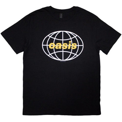 Front - Oasis Unisex Adult Globe Logo T-Shirt
