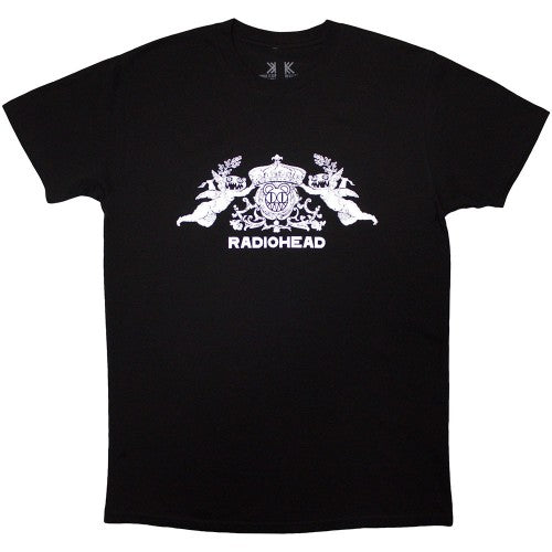 Front - Radiohead Unisex Adult Bearhead Crest Organic Back Print T-Shirt