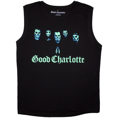 Front - Good Charlotte Unisex Adult Generation RX Skull Face Tank Top