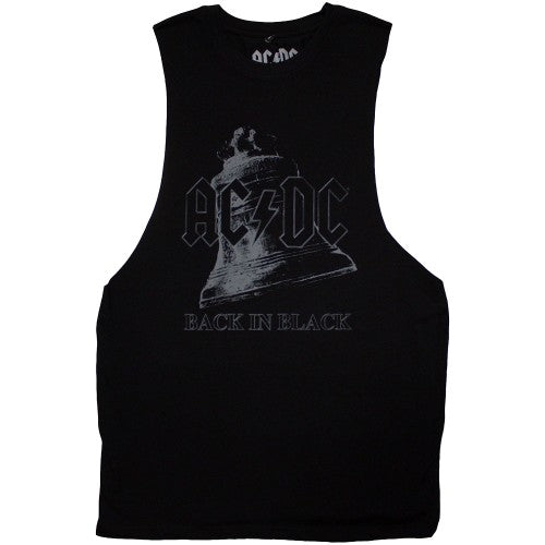 Front - AC/DC Unisex Adult Back In Black Bell Vest Top