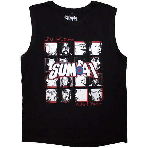 Front - Sum 41 Unisex Adult All Killer No Filler Track List Tank Top