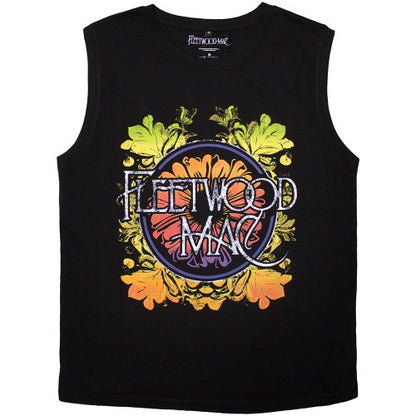 Front - Fleetwood Mac Unisex Adult Circle Floral Logo Tank Top