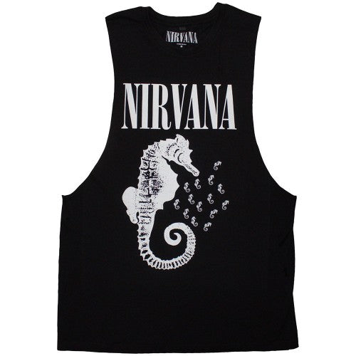 Front - Nirvana Unisex Adult Seahorse Logo Vest Top