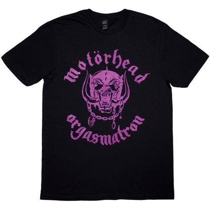 Front - Motorhead Unisex Adult Orgasmatron Song Lyrics T-Shirt