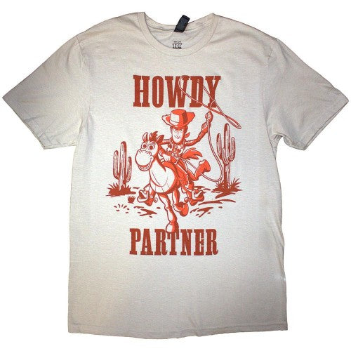 Front - Toy Story Unisex Adult Howdy Partner T-Shirt