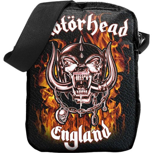 Front - Motorhead England Fire Crossbody Bag