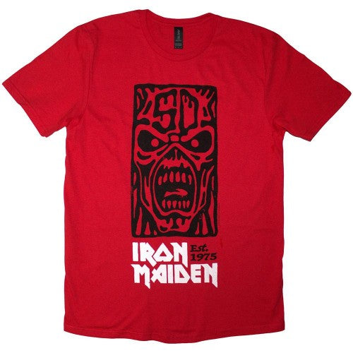 Front - Iron Maiden Unisex Adult Est. 1975 Stamp Logo T-Shirt