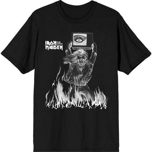 Front - Iron Maiden Unisex Adult Est. 1975 Holy Smoke Flames T-Shirt