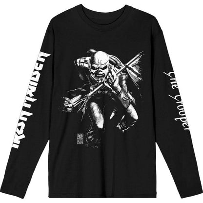 Front - Iron Maiden Unisex Adult Trooper Isolated Long-Sleeved T-Shirt
