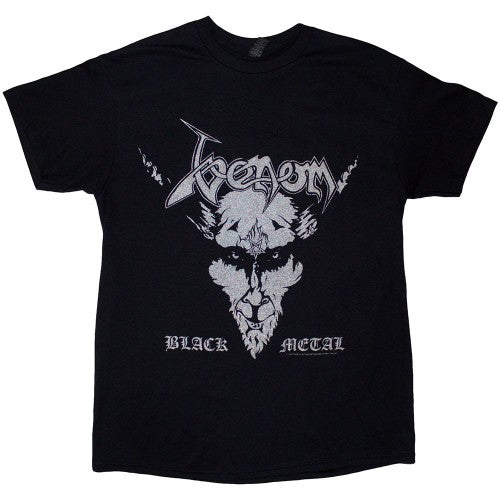Front - Venom Unisex Adult Black Metal Back Print T-Shirt