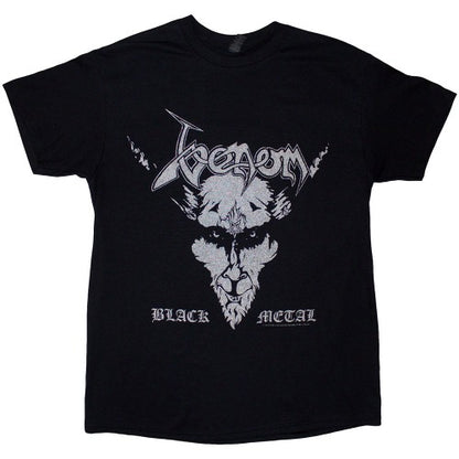 Front - Venom Unisex Adult Black Metal Back Print T-Shirt