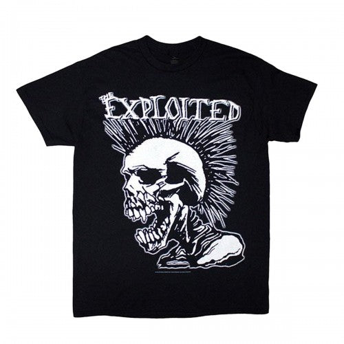 Front - The Exploited Unisex Adult Mohican Skull T-Shirt