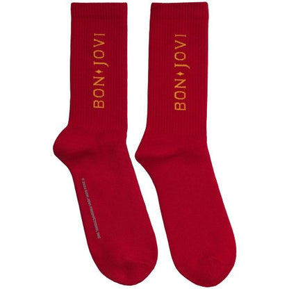 Front - Bon Jovi Unisex Adult Logo Terrycloth Socks