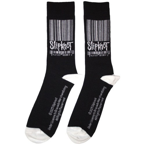 Front - Slipknot Unisex Adult Stretched Barcode Logo Socks