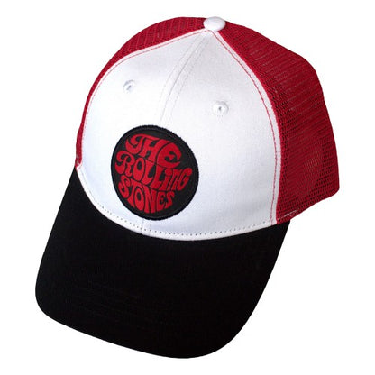 Front - The Rolling Stones Unisex Adult 70s Emblem Logo Trucker Cap